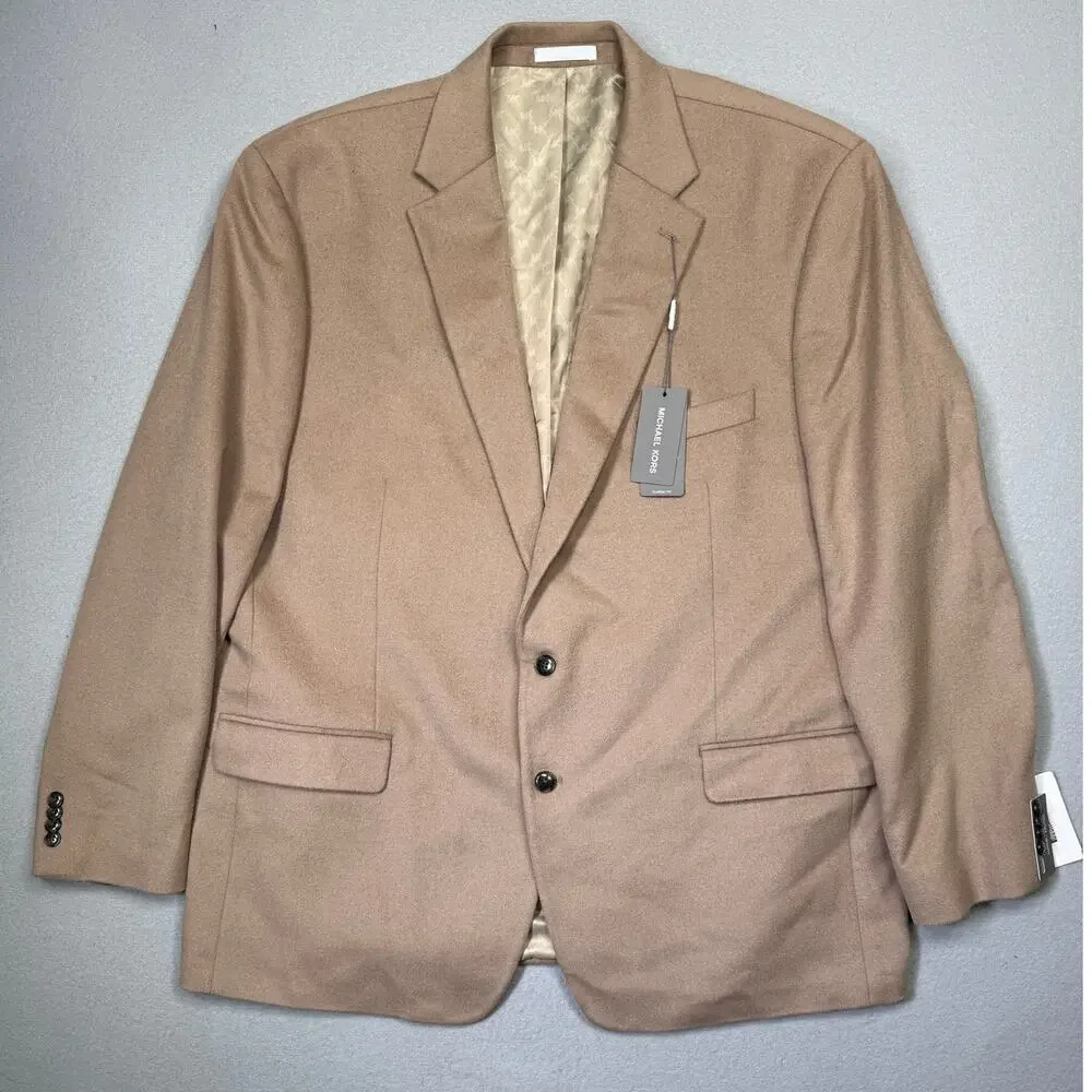 Michael Kors Men's Wool Cashmere Blend Lux Classic-Fit Sport Coat Camel 50L $395